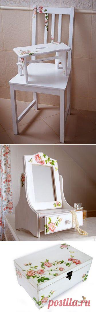 Декупаж розами