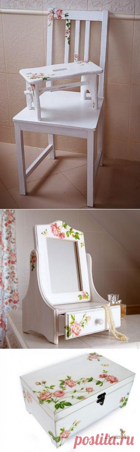 Декупаж розами