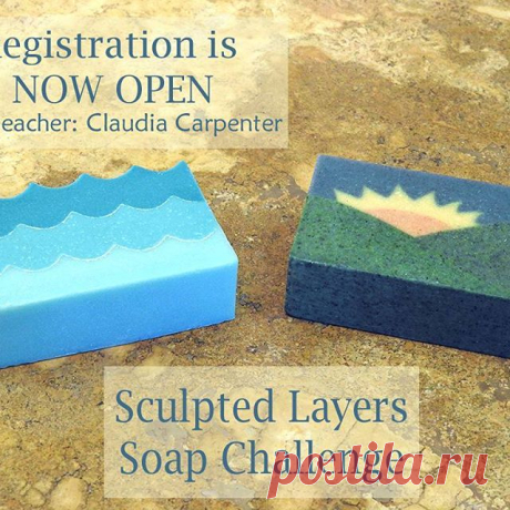 For the June soap challenge we are doing Sculpted Layers!  Created and taught by Claudia Carpenter.  Sponsor: Custom Soap Stamps.  Register by June 6. (Link in profile.)