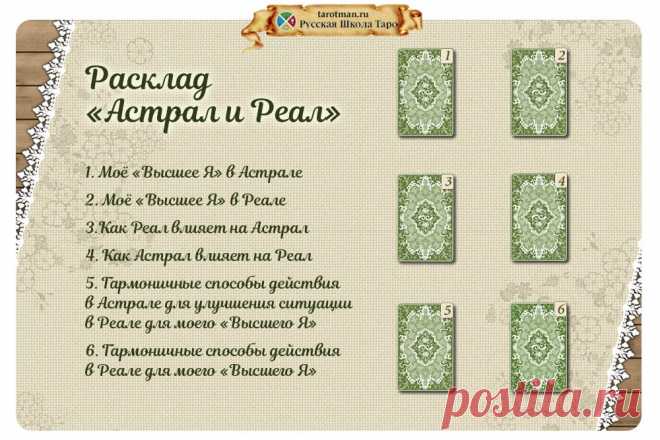 Расклад «Астрал и Реал»: гармонизирует ситуацию в реале Расклад «Астрал и Реал» позволяет оценить, как мы воздействуем на тонкие миры и как они воздействуют на нас, что нужно делать, чтобы достичь гармонии