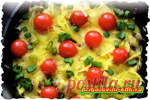 Говядина запеченная с сыром и помидорами чери в духовке — Кулинарные рецепты с фото и видео