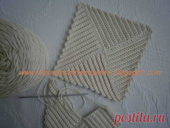 Квадрат крючком в 4-х направлениях. Мастер-класс