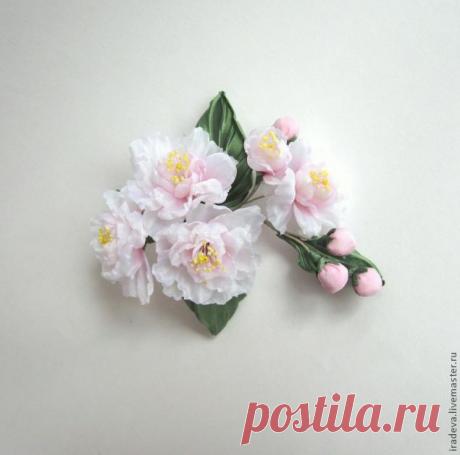 Сакура из шелка. МК