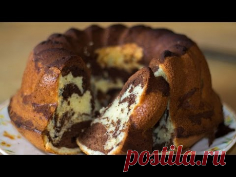 Мраморный кекс (классический рецепт) | Marble Cake (Classic Recipe)