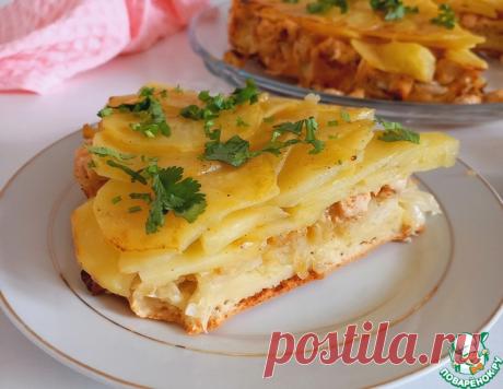 Перевернутый пирог с курицей – кулинарный рецепт