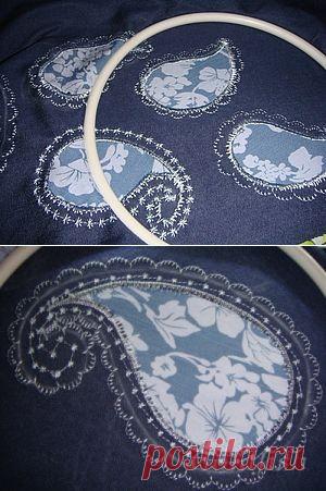 Пейсли без вышивалки или аппликация наоборот - Ярмарка Мастеров - ручная работа, handmade