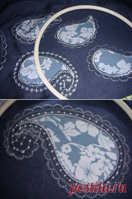 Пейсли без вышивалки или аппликация наоборот - Ярмарка Мастеров - ручная работа, handmade