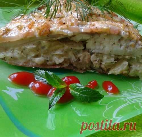 Лещ запечённый по-татарски.