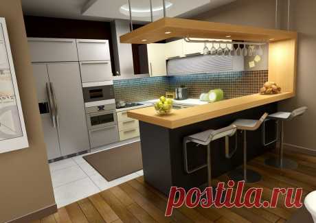 Маленькая кухня: 25 вариантов размещения стола со стульями — Roomble.com
