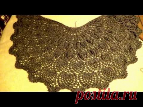 #487 США Аляска Анкоридж Кошки - Ужин - Двор Схема вязания шали