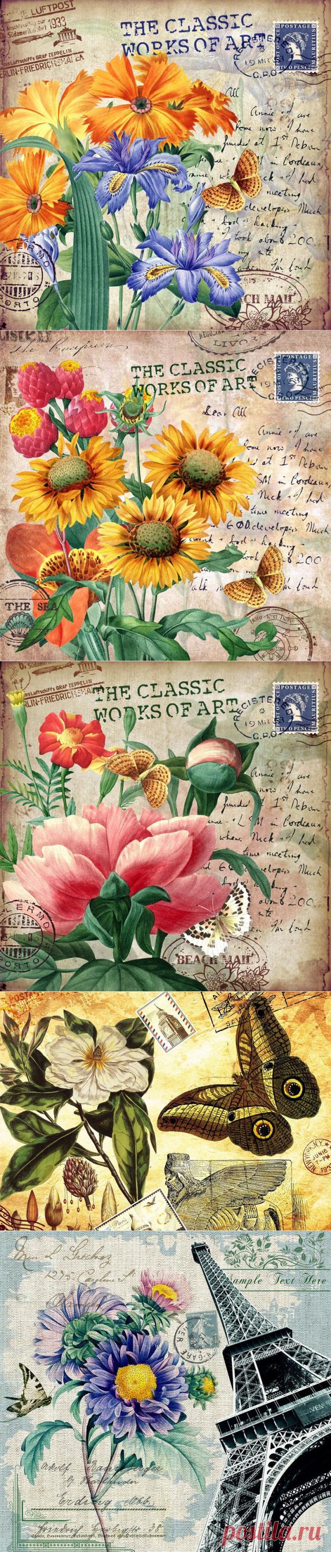 Винтажные принты