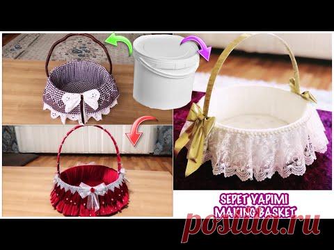 Изготовление 3 разных корзин с пластиковыми ведрами | Переработать | Сделай сам