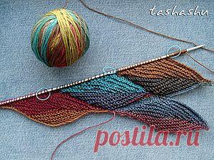 МК Осенние листья (вязаный пэчворк).Очень красиво.