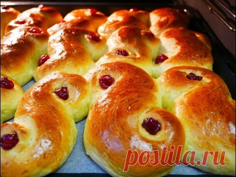 ШВЕДСКИЕ рождественские БУЛОЧКИ с кардамоном и шафраном ПРОСТОЙ и ВКУСНЫЙ рецепт булочек