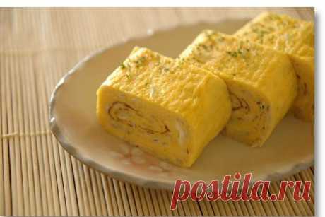 Яичный ролл (тамагояки) рецепт – японская кухня: завтраки