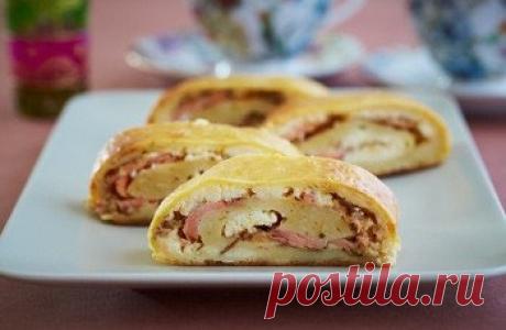 Как приготовить картофельный рулет с форелью - рецепт, ингредиенты и фотографии