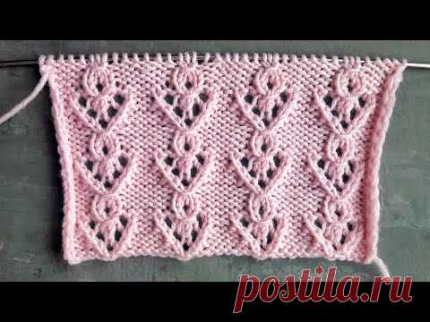 Очень красивый ажурный узор Цветочная полянка / Узор для детских и женских изделий