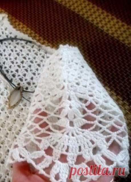 Вязание белой туники