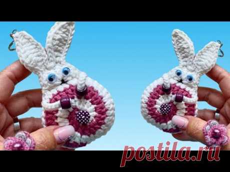 LLAVERO CONEJITO DE PASCUA A CROCHET