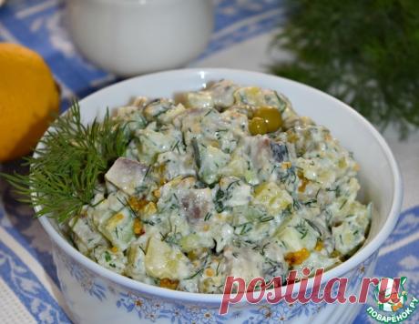 Картофельный салат с сельдью "Простой" – кулинарный рецепт