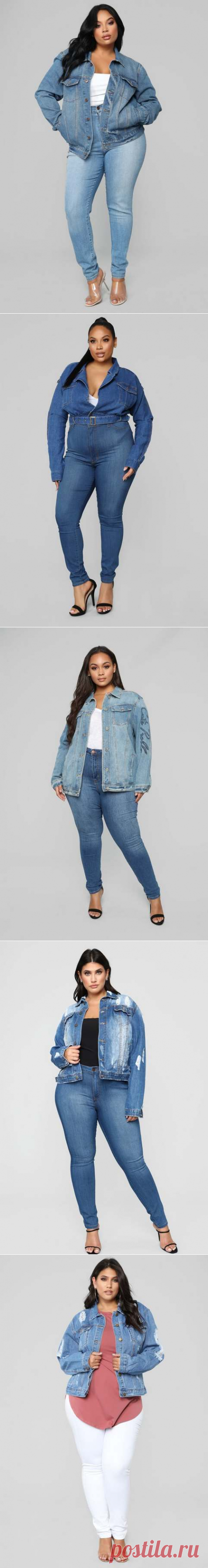 Джинсовые куртки для полных девушек американского бренда Fashion Nova весна-лето 2019 (60 фото)