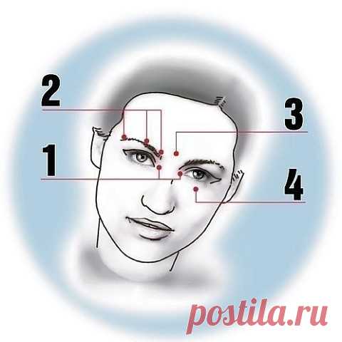 Как быстро снять усталость после долгого сидения за компьютером

Чтобы улучшить самочувствие, надо помассировать несколько точек на лице. Практически сразу вы почувствуете себя намного бодрее.

Точка № 1.
Внутренний угол глаз.
Надавить синхронно с обеих сторон.

Точка № 2.
Сразу три точки.
Внешний край брови, середина и внутренний край. Надавливать на симметричные точки на обеих бровях одновременно.

Точка № 3.
Выпуклый бугорок над переносицей строго между бровей.

Точка №...