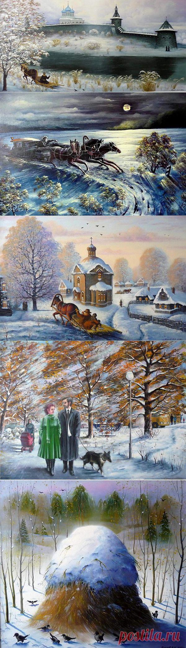 КРАСАВИЦА ЗИМА В КАРТИНАХ ВЛАДИМИРА МАРКОВА.