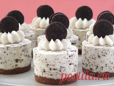 Легко и просто приготовить : Мини чизкейки с шоколадным печеньем