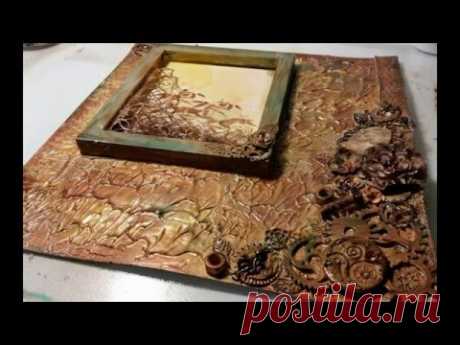 mix media para principiantes. Estilo  steampunk  ST'16 febrero - YouTube