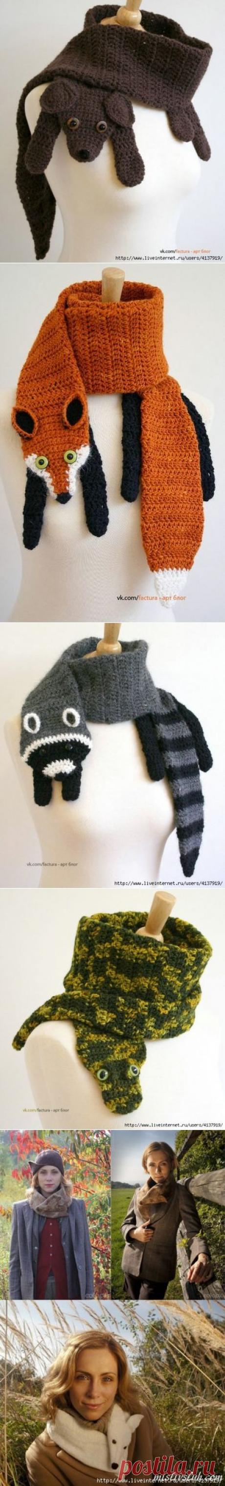 Вяжем веселый шарф.