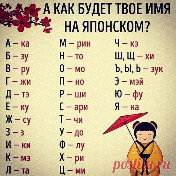 Как будет вашe имя на японском?