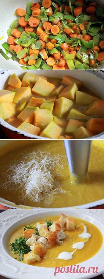 Рецепт тыквенного супа-пюре с курицей / Меню недели