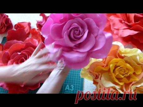 Роза из фома для фотозоны