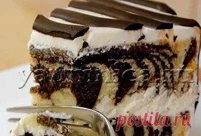 Торт Зебра на сметане рецепт