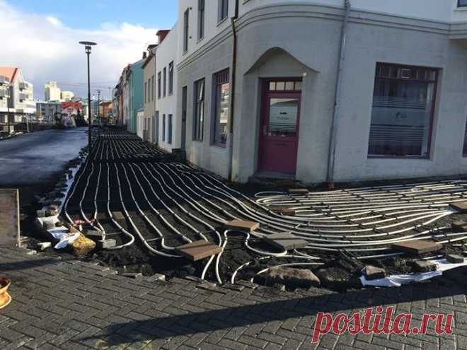 В Рейкьявике готовят тротуар с подогревом