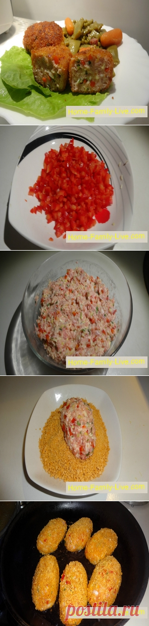 Котлеты из индейки - пошаговый фоторецептКулинарные рецепты