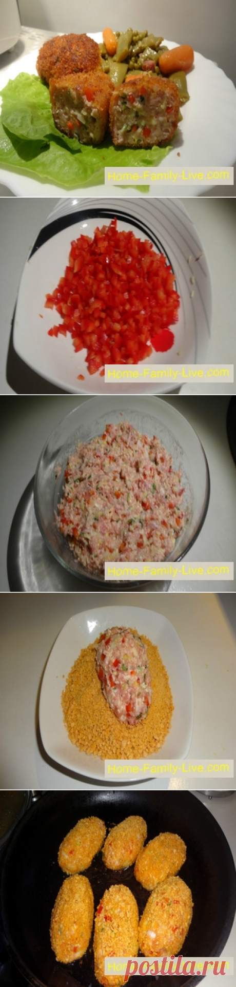 Котлеты из индейки - пошаговый фоторецептКулинарные рецепты