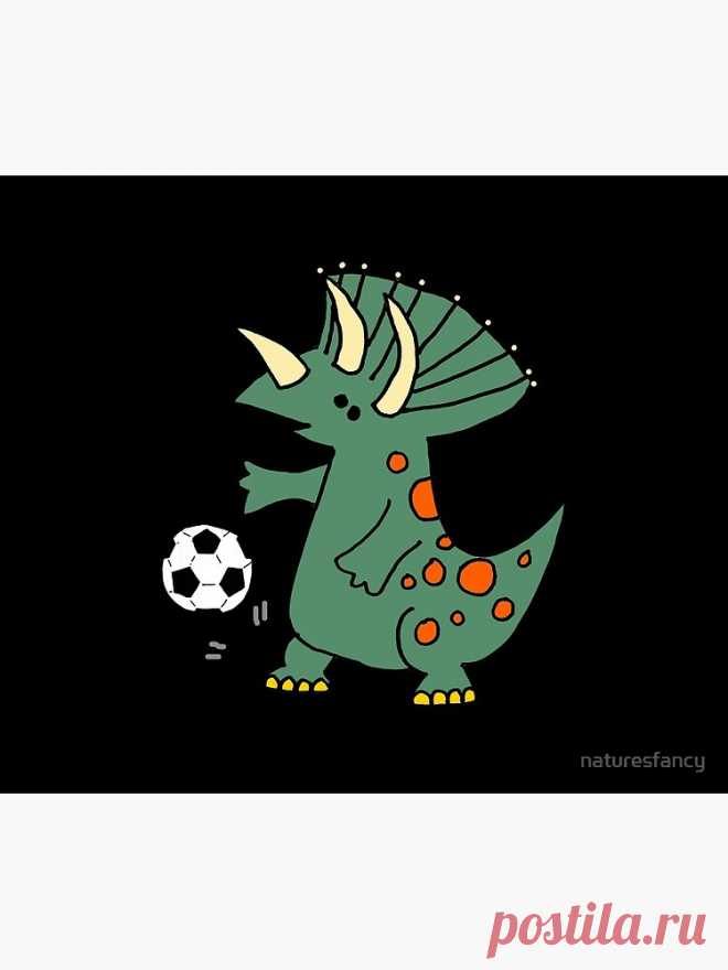 Cortina de ducha «Triceratops divertido jugando al fútbol» de naturesfancy | Redbubble