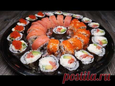 Пошаговая Инструкция как приготовить роллы. Роллы Филадельфия, роллы Калифорния. Подробно
