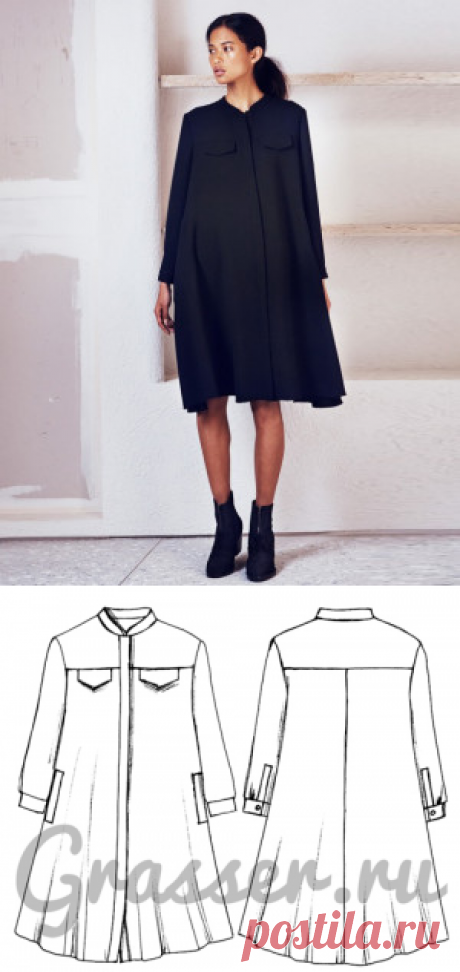 Выкройка платья- модель 292 - скачать готовые выкройки одежды | Бюро GRASSER