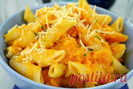 Вкусный рецепт макарон с тыквой и сыром