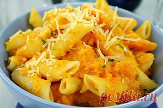 Вкусный рецепт макарон с тыквой и сыром