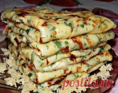 Сырные вкусные блинчики