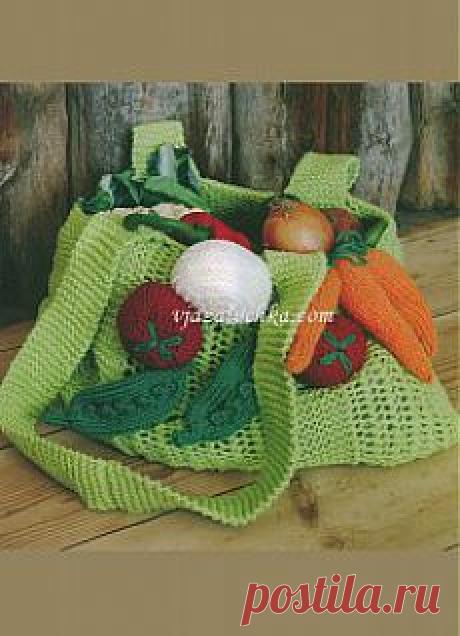 Вязаные сумки и аксессуары спицами