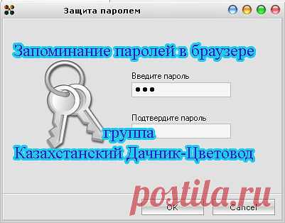 Запоминание
 паролей в браузере