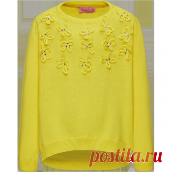 Джемпер для девочки, цвет лимонный