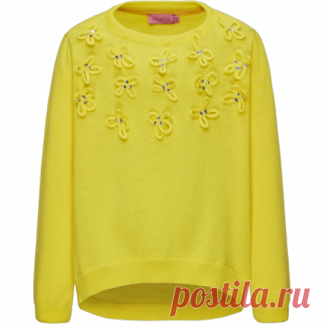 Джемпер для девочки, цвет лимонный