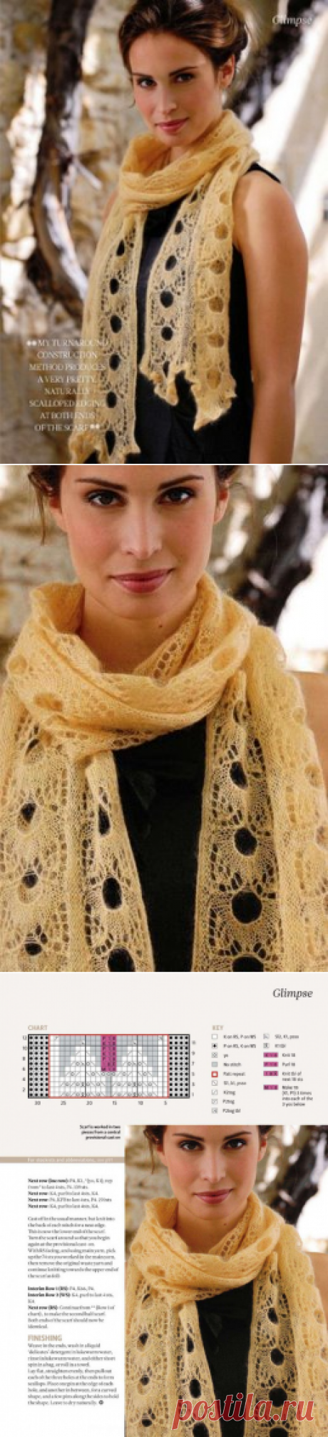 Ажурный шарф из The Knitter