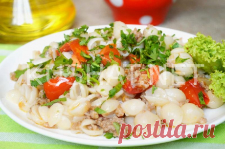 Макароны по-флотски с фаршем и помидорами. Рецепт с фото - Кушать нет