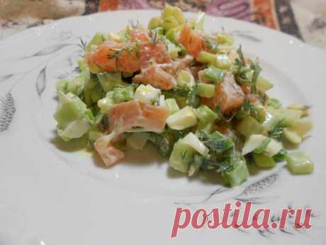 Салат с семгой | Пузо2арбуза